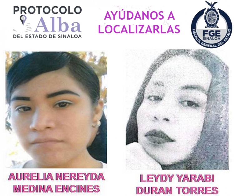 Desaparecen Nereyda en Angostura y Leydy Yarubi en Guasave