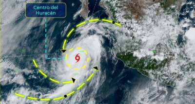 Elida aumenta su fuerza y se convierte en hurac&aacute;n categor&iacute;a 2 en el Pac&iacute;fico mexicano