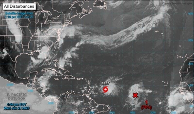 Las Tormentas Tropicales 'Cindy' y 'Bret' se podr&iacute;an juntar en El Caribe