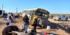 Diez jornaleros heridos en accidente de autob&uacute;s, en Guasave