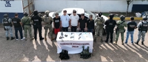 El Grupo de Coordinaci&oacute;n Interinstitucional detiene a 5 civiles, en el poblado de San Manuel, en Aguaruto; les aseguran armas y municiones