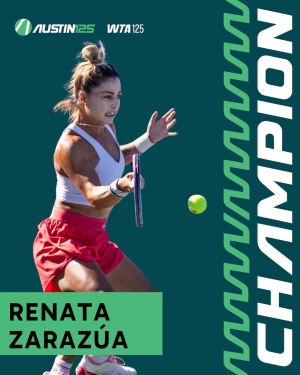 Tenista mexicana Renata Zaraz&uacute;a gana el torneo WTA de Austin