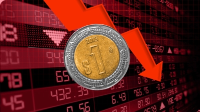 Peso mexicano pierde 23% frente al d&oacute;lar estadounidense en su peor a&ntilde;o desde 2008