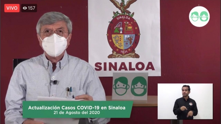 Sinaloa acumula 15,205 casos confirmados de COVID-19; hay 2,652 defunciones