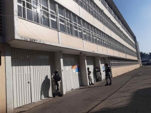 Guardia Nacional resguarda secundaria tras amenaza de alumno