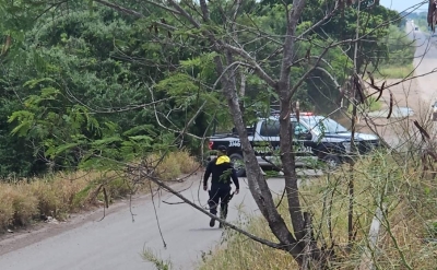 Esposado y boca abajo dejan a un asesinado en la sindicatura de Aguaruto