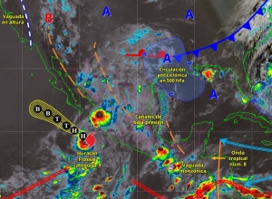 Mientras se debilita el hurac&aacute;n Fossie, dejar&aacute; lluvias intensas en Sinaloa y Nayarit, hoy