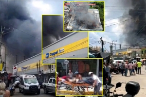 Se incendia tienda Coppel en Veracruz y fallece una clienta con quemaduras en el 90% de su cuerpo