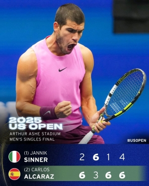 Alcaraz asegura en Nueva York el n&uacute;mero uno con su sexto Grand Slam