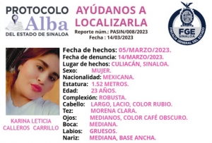 Desaparece Karina Leticia, vecina del fraccionamiento Capistrano, de Culiac&aacute;n