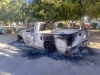 Polic&iacute;a registra incendio de camioneta en un parque del Fraccionamiento Santa F&eacute;, en Culiac&aacute;n