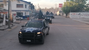 Operativo tras ataque contra polic&iacute;as estatales en Escuinapa