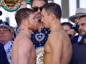 &lsquo;Canelo&rsquo; y Golovkin dan el peso y se declaran listos para la batalla
