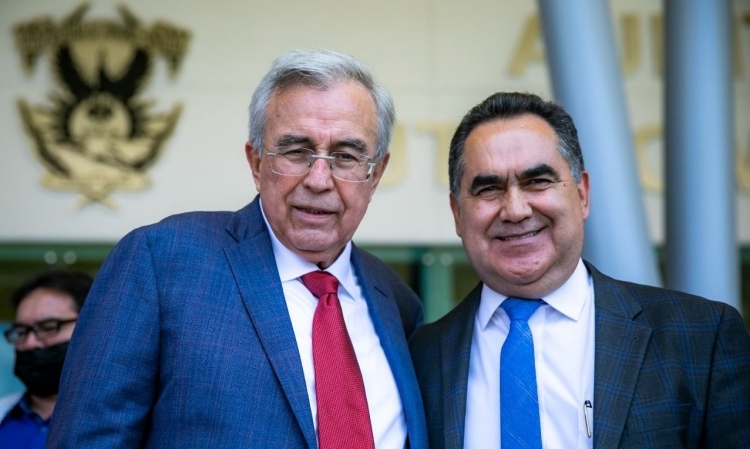 Recibe Rocha al rector de la UAS, Jes&uacute;s Madue&ntilde;a, en visita "de cortes&iacute;a" hoy