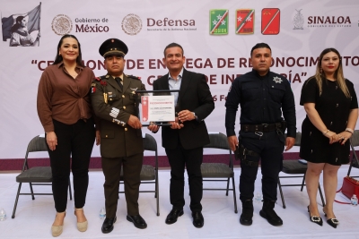 Ayuntamiento de Navolato reconoce al Grupo de Infanter&iacute;a por su labor en favor de la Seguridad