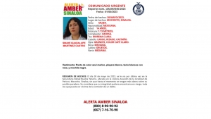 Activan Alerta Amber para la localizaci&oacute;n de Sinah&iacute; Guadalupe de 14 a&ntilde;os de edad que fue desaparecida en Mocorito