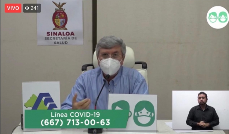 Sinaloa supera los 15 mil casos confirmados de COVID-19; hay 2,639 defunciones