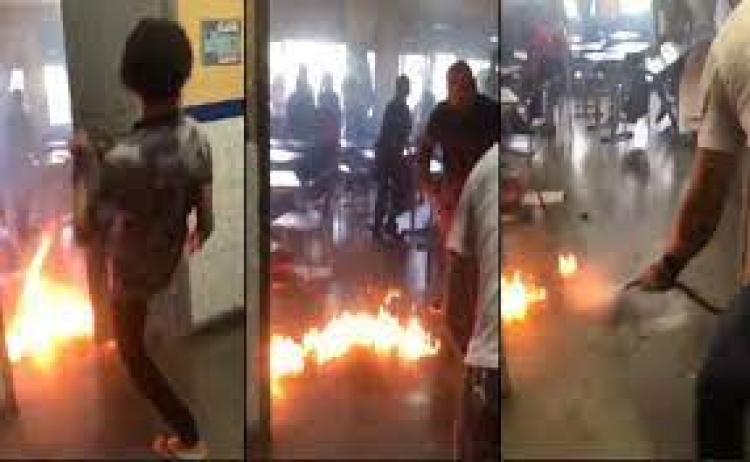 Estudiante brasile&ntilde;o prende fuego a su sal&oacute;n de clases