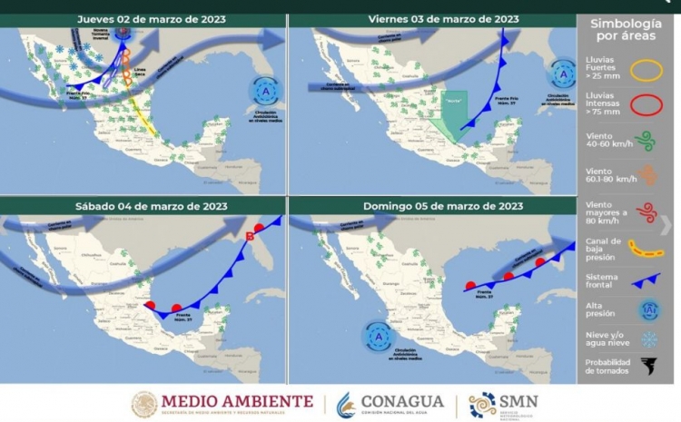 D&eacute;ficit de lluvia es de 28.2% en todo el territorio nacional: Conagua