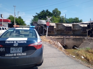 Se descarril&oacute; tren en la sindicatura de Aguaruto