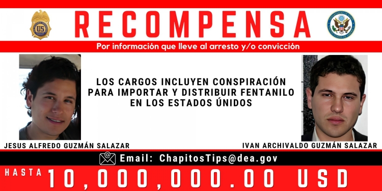 Estados Unidos duplica recompensa por hijos de "El Chapo"; ofrece 20 mdd