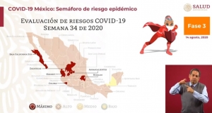 Campeche, primer estado en pasar a sem&aacute;foro amarillo; hay 6 en rojo