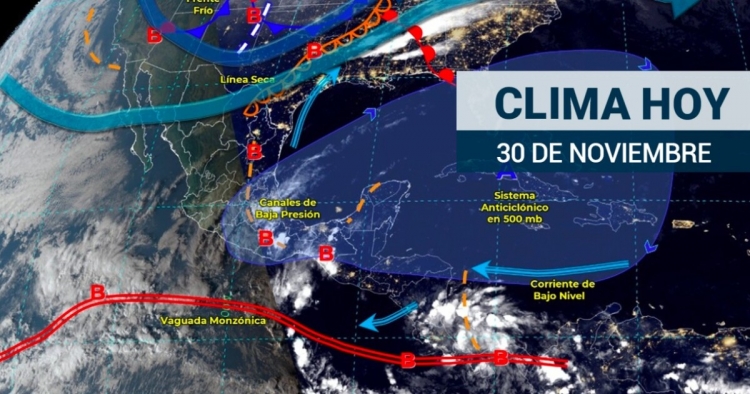 Pronostican lluvias puntuales intensas en San Luis Potos&iacute; y Veracruz, adem&aacute;s de fuertes rachas de viento en Istmo y Golfo de Tehuantepec
