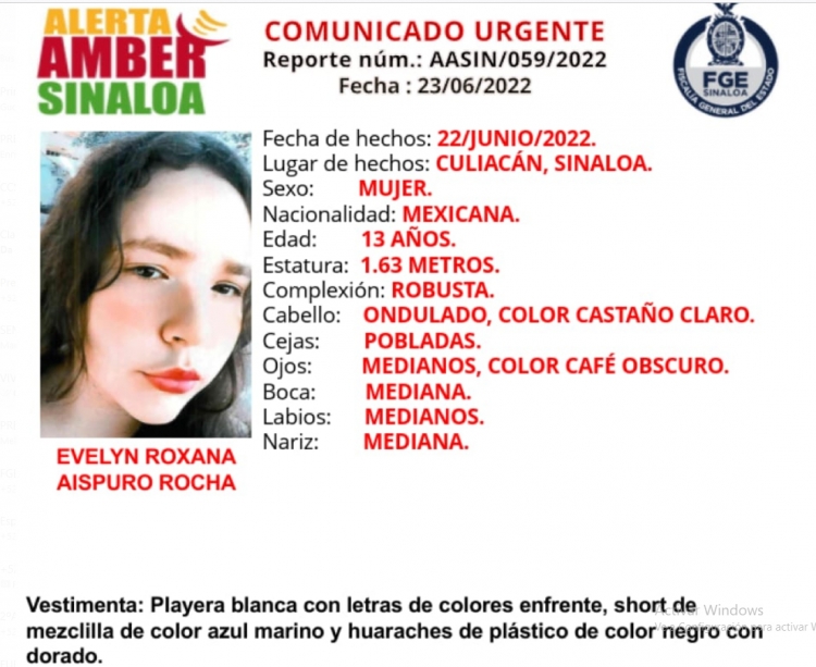 Ayuda a localizar a Evelyn Roxana; desapareci&oacute; en Culiac&aacute;n