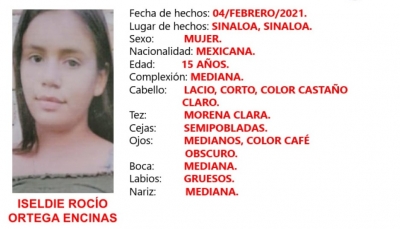 Ay&uacute;danos a encontrar a ISELDIE ROC&Iacute;O; tiene 15 a&ntilde;os