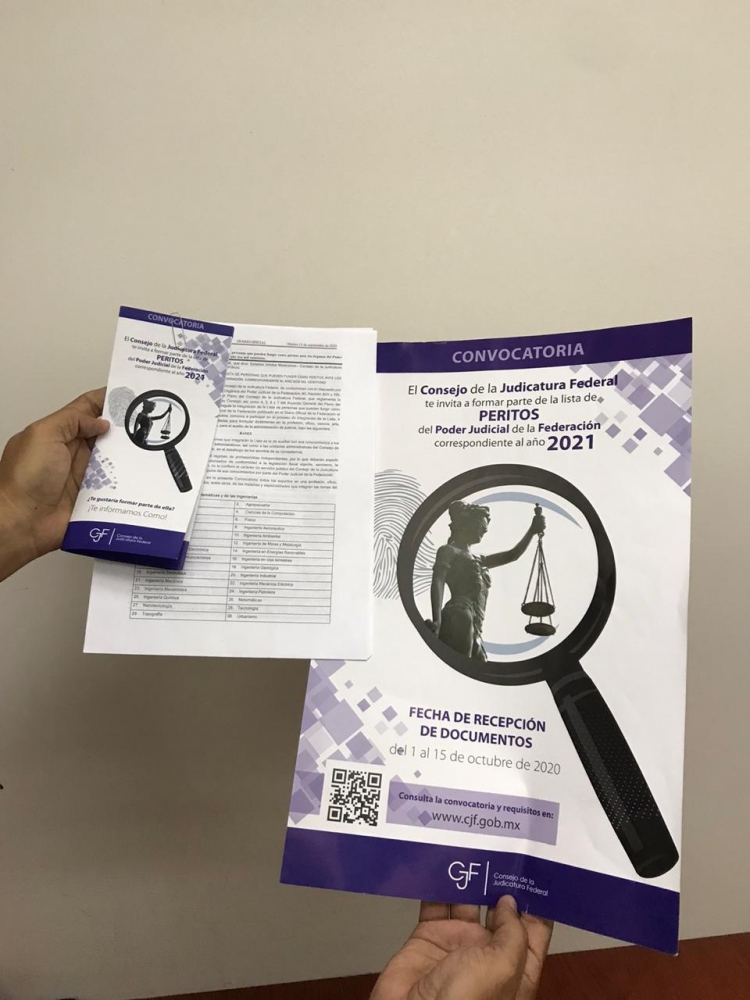 Abren convocatoria para peritos del Poder Judicial de la Federaci&oacute;n