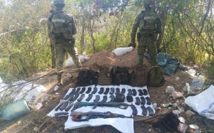 Tras agresi&oacute;n en Concordia, fuerzas especiales de seguridadl aseguran armamento, municiones y equipo t&aacute;ctico