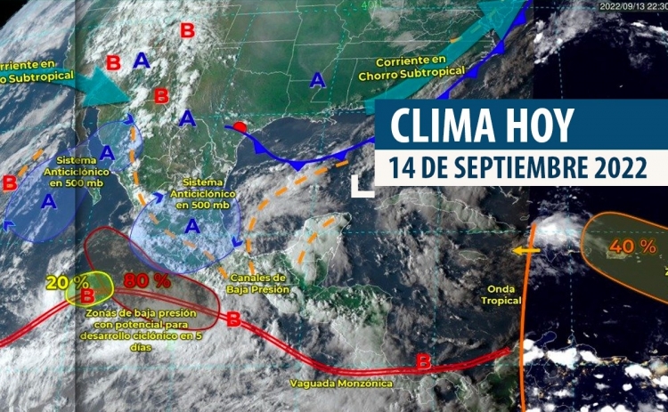 Clima para Culiac&aacute;n hoy; cielos cubiertos esta ma&ntilde;ana, por la tarde se esperan cielos nubosos con chubascos tormentosos: SMN