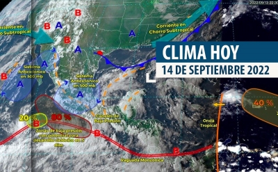 Clima para Culiac&aacute;n hoy; cielos cubiertos esta ma&ntilde;ana, por la tarde se esperan cielos nubosos con chubascos tormentosos: SMN
