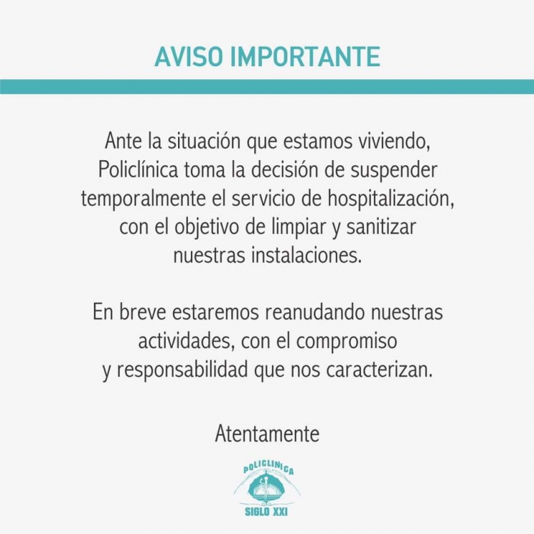 Cierran hospital por protocolo de covid19 en Guam&uacute;chil