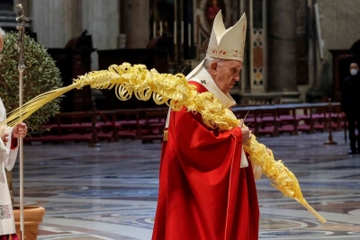 La crisis pesa, asegur&oacute; el Papa en Domingo de Ramos