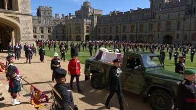 Encabeza la familia real brit&aacute;nica los cortejos f&uacute;nebres del pr&iacute;ncipe Felipe