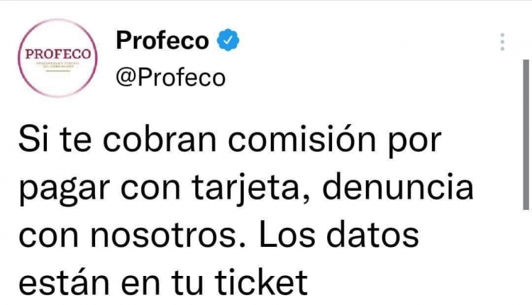 Se&ntilde;ala Condusef que no est&aacute; permitido el cobro de comisi&oacute;n por pagar con tarjeta en negocios